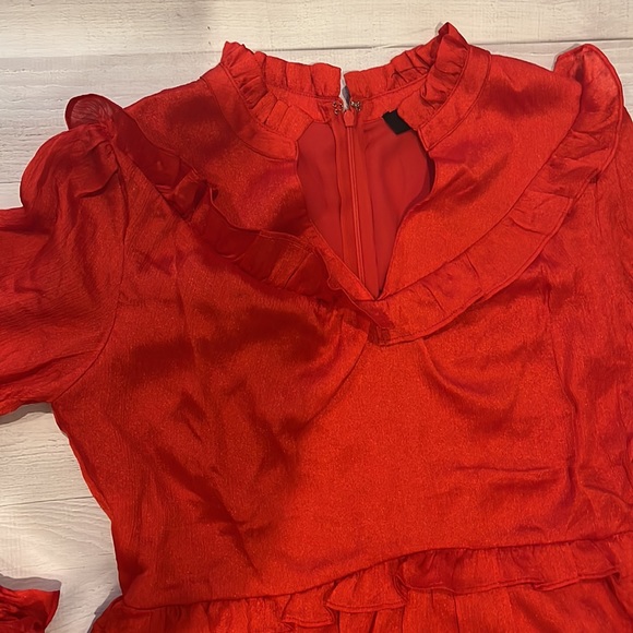 NWT Red Ruffle Dress - Picture 2 of 5
